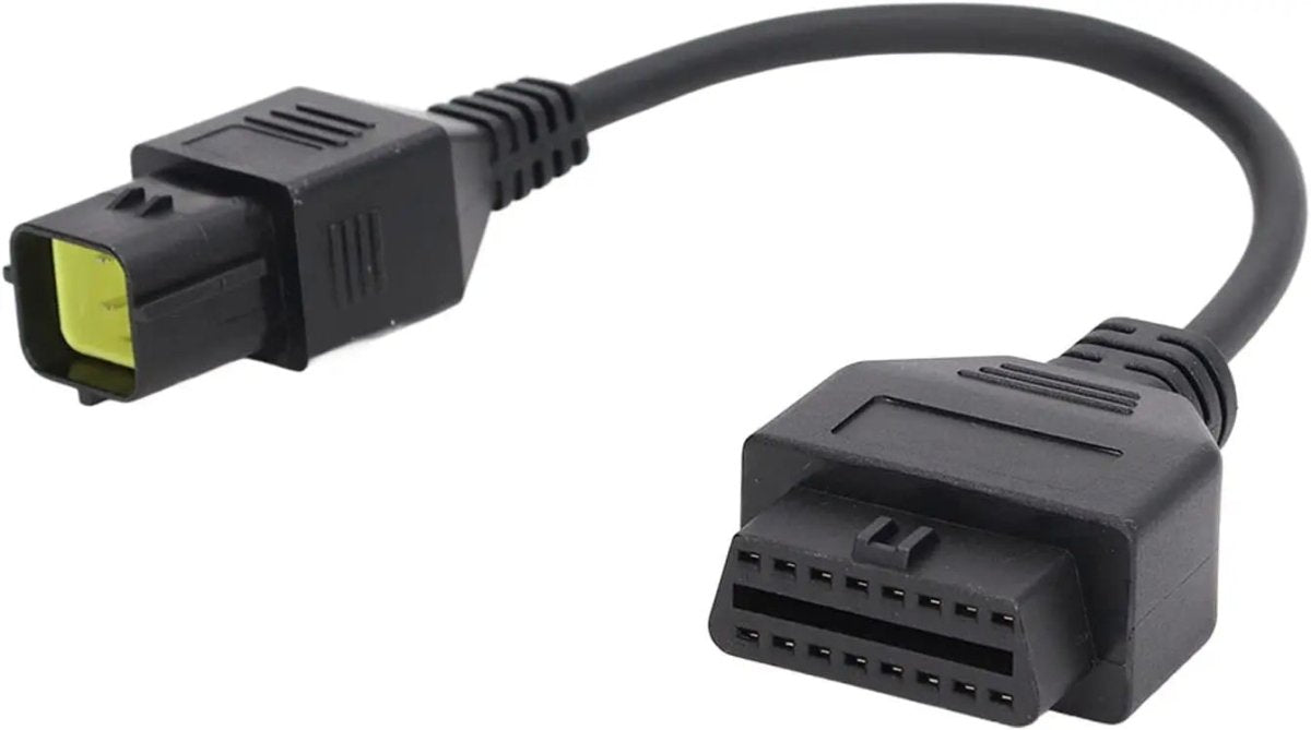 Husqvarna 6 Pins OBD - 16 Pins OBD2 Verloopkabel Motorfiets