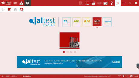 Jaltest MHE (Material Handling Equipment) Uitleesapparaat