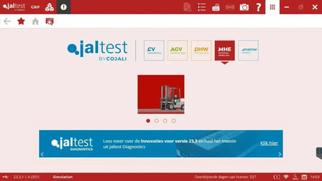 Jaltest MHE (Material Handling Equipment) Uitleesapparaat