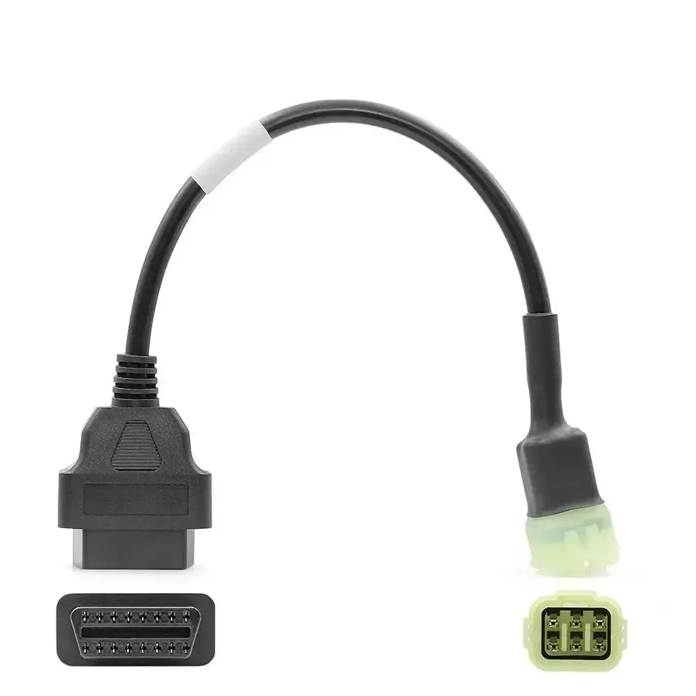 Kawasaki 6-pins naar 16-pins OBD2 Verloopkabel – Motorfiets