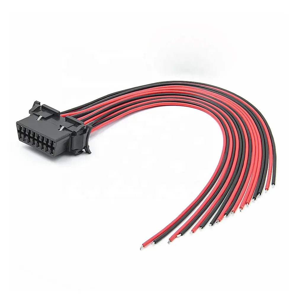 Kia/Hyundai 16 Pins OBD2 Poort Vrouwtje Met 16 Open Eindkabels 30 cm