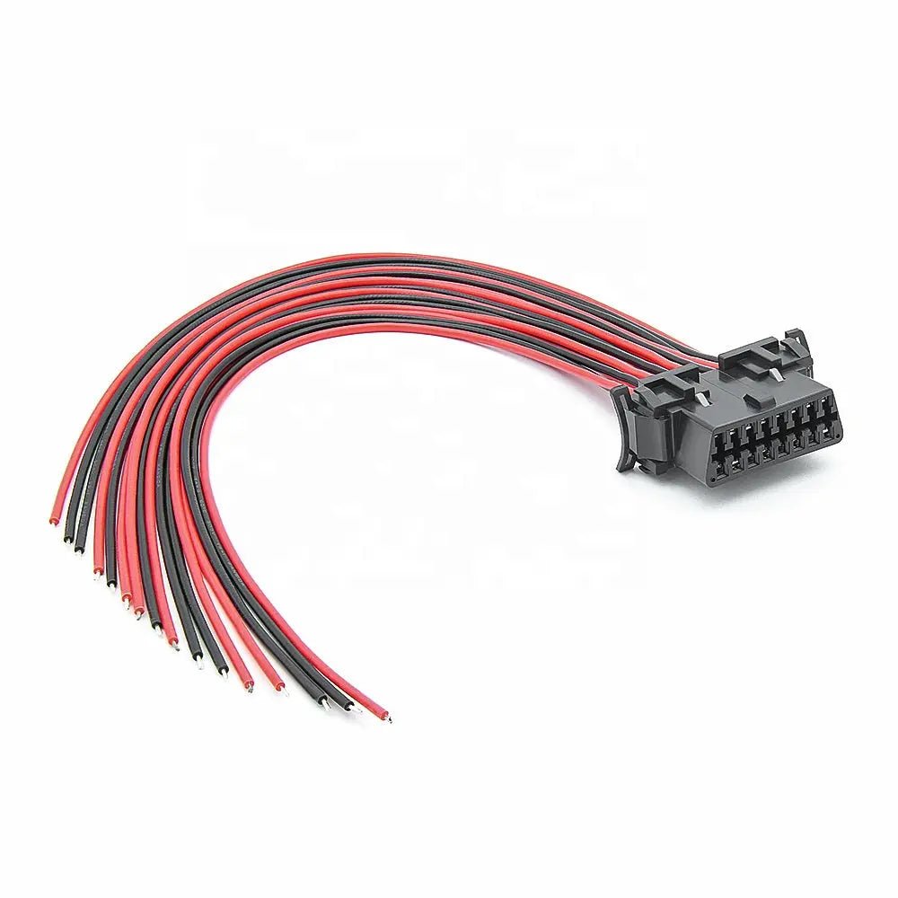 Kia/Hyundai 16 Pins OBD2 Poort Vrouwtje Met 16 Open Eindkabels 30 cm