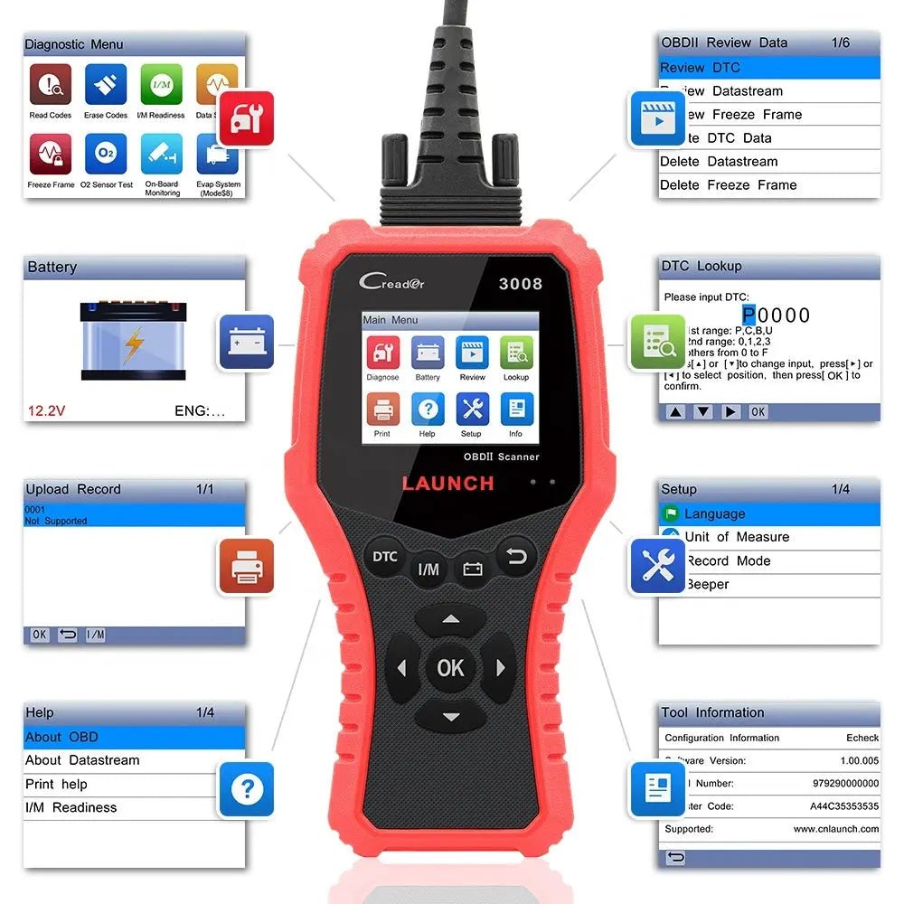 Launch Creader CR3008 Auto Foutcodelezer