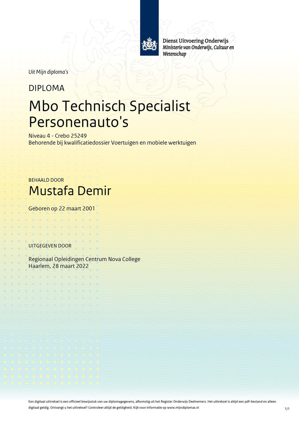Mbo Technisch Specialist Personenauto's