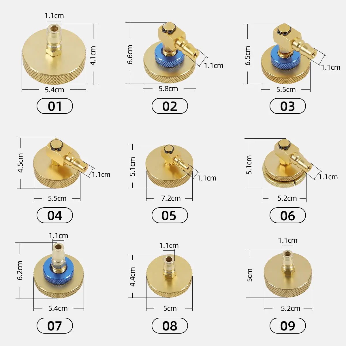 Remvloeistofreservoir Adapters Set 17-Delig