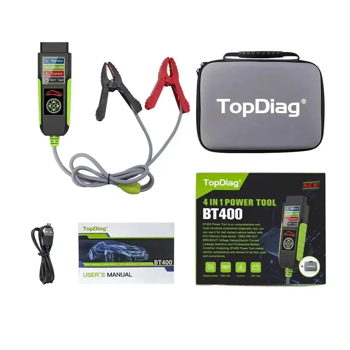 TopDiag BT400 Multifunctionele Accutester