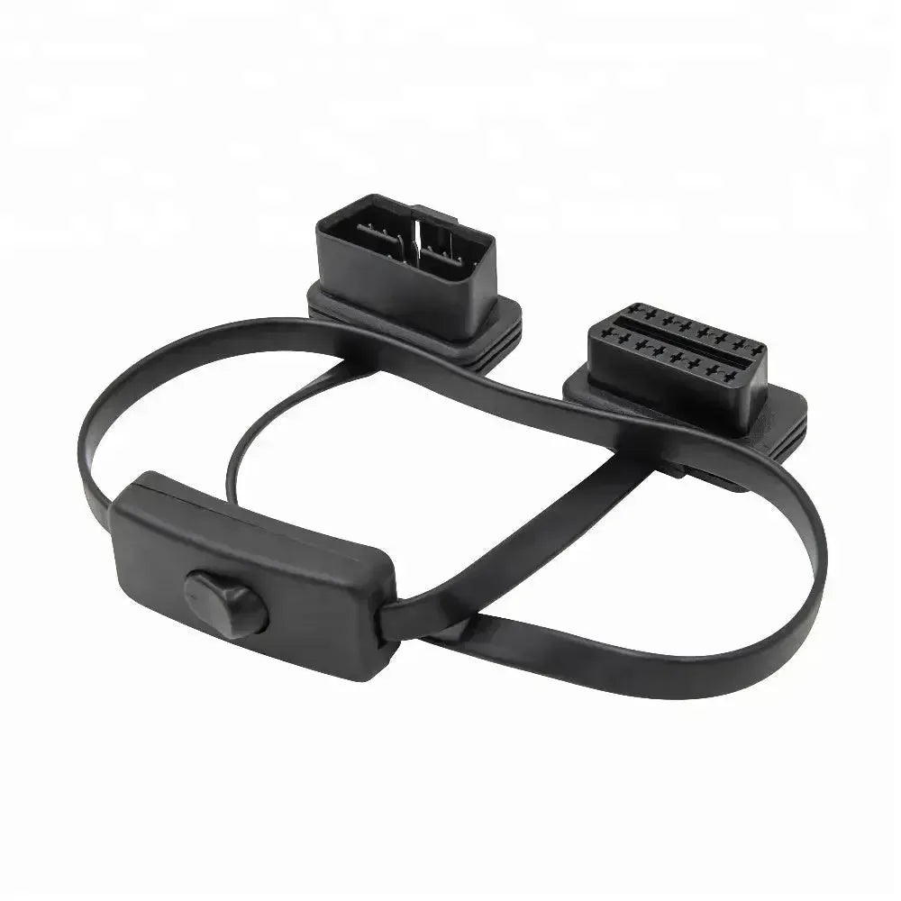 Universele 16-pins OBD2 Platte Verlengkabel met Switch (60 cm)