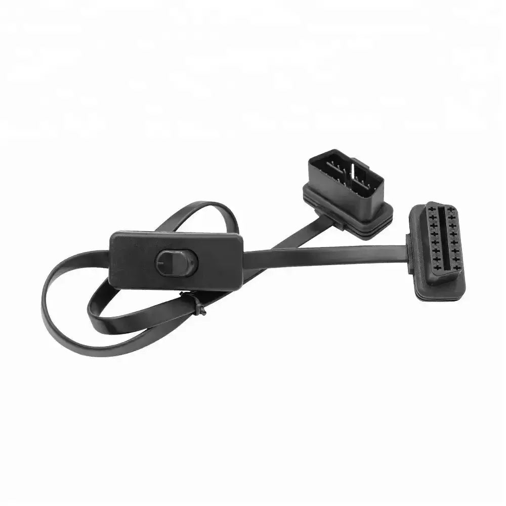 Universele 16-pins OBD2 Platte Verlengkabel met Switch (60 cm)