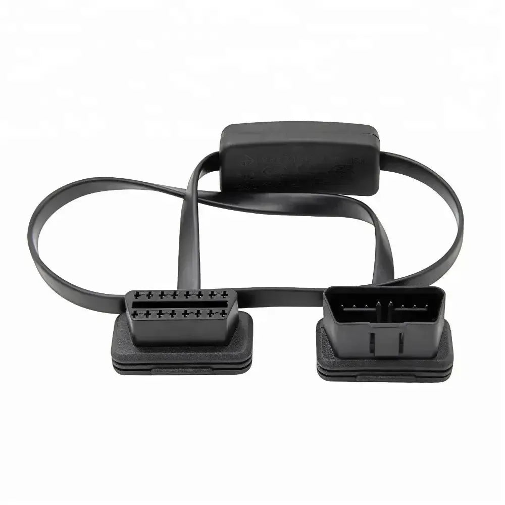 Universele 16-pins OBD2 Platte Verlengkabel met Switch (60 cm)