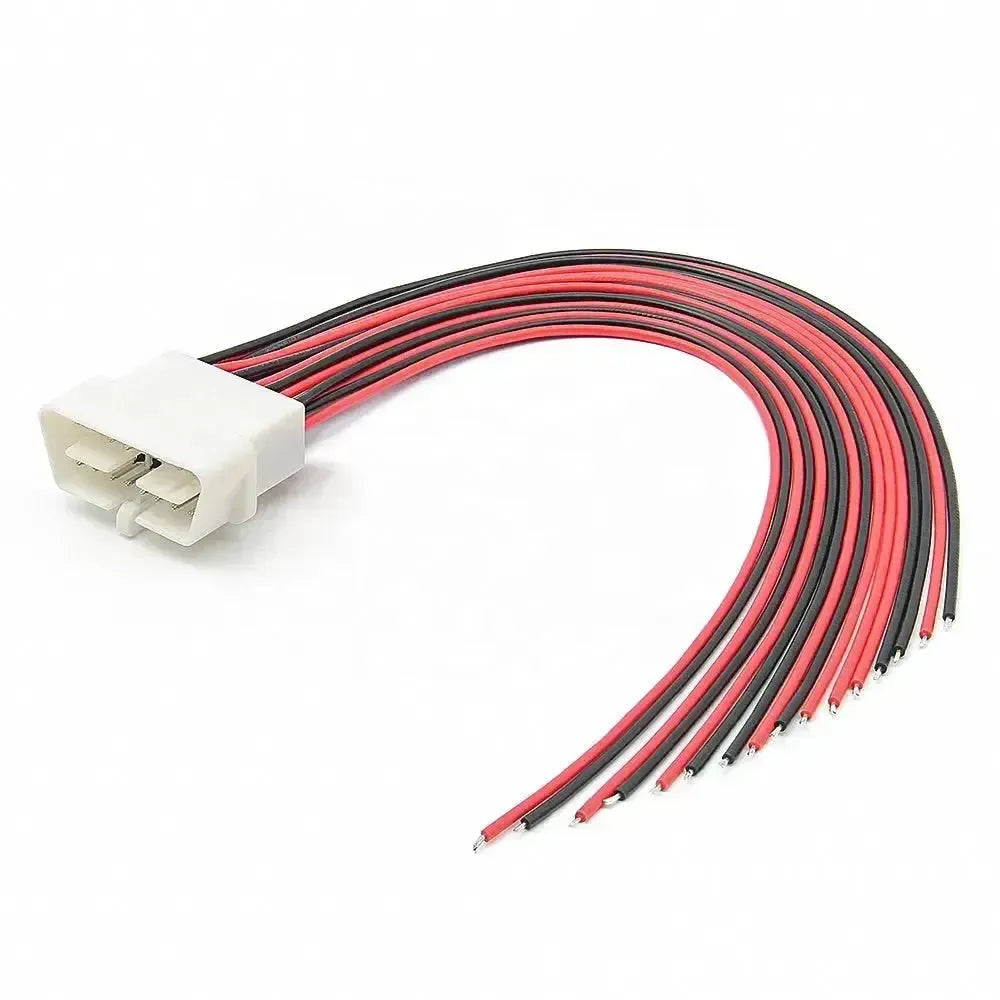 Universele 16-pins OBD2 Stekker (Mannetje) met 16 Open Eindkabels – 30 cm