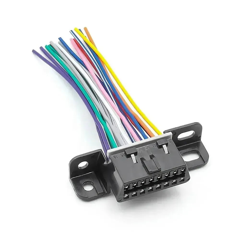 Universele 16-pins OBD2 Poort (Vrouwtje) met 16 Open Eindkabels - 10 cm