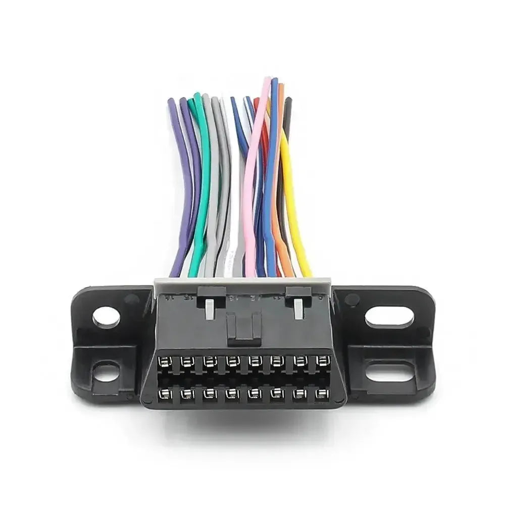 Universele 16-pins OBD2 Poort (Vrouwtje) met 16 Open Eindkabels - 10 cm