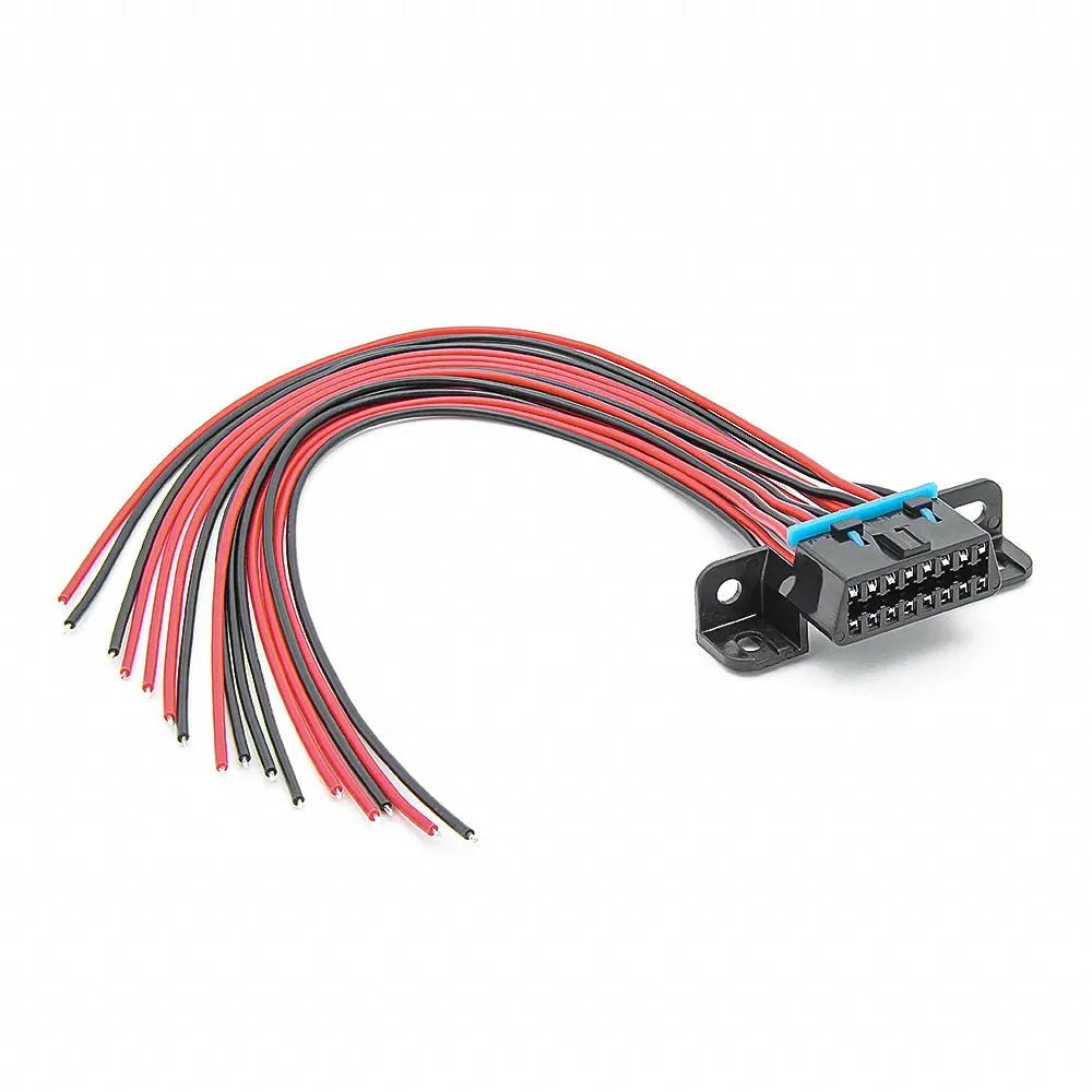 Universele 16 Pins OBD2 Poort Vrouwtje Met 16 Open Eindkabels 30 cm