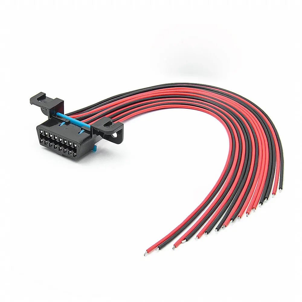 Universele 16 Pins OBD2 Poort Vrouwtje Met 16 Open Eindkabels 30 cm