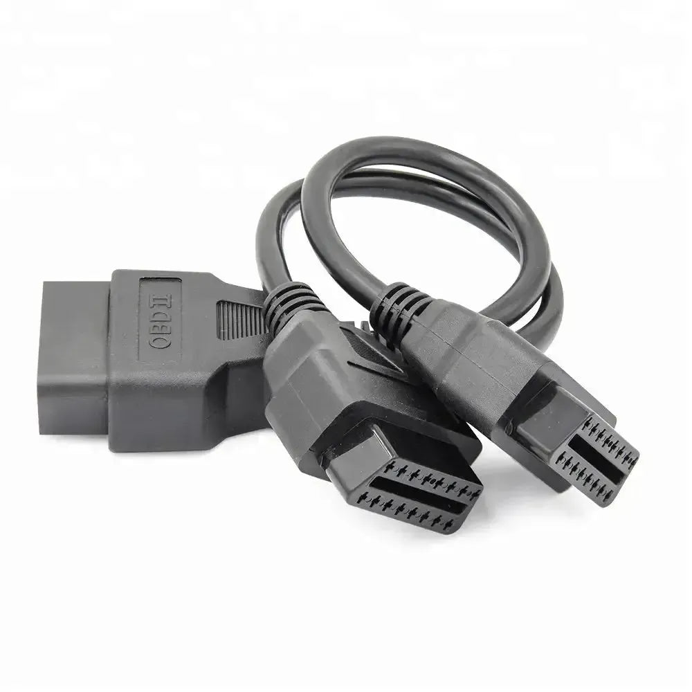 Universele 16 Pins OBD2 Verleng- Splitterkabel 2-Delig 30 cm