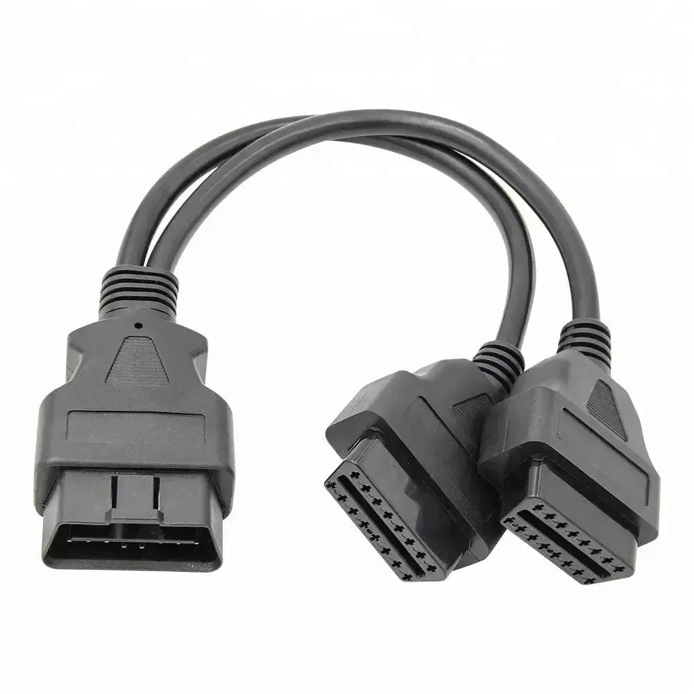 Universele 16 Pins OBD2 Verleng- Splitterkabel 2-Delig 30 cm