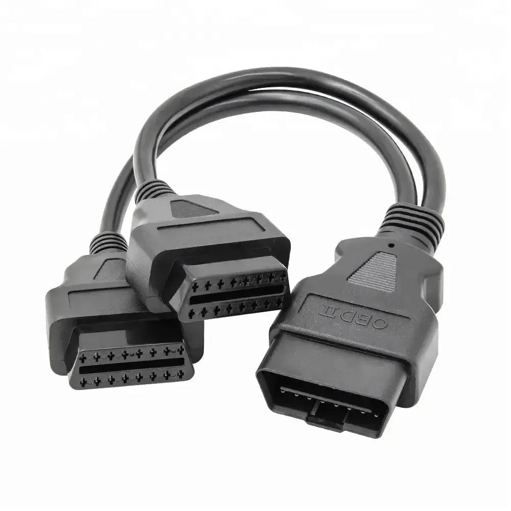 Universele 16 Pins OBD2 Verleng- Splitterkabel 2-Delig 30 cm