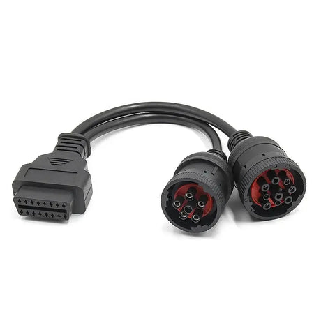 Universele 6-pins J1708 + 9-pins J1939 - 16-pins OBD2 Verloopkabel Bedrijfs- en Werkvoertuig