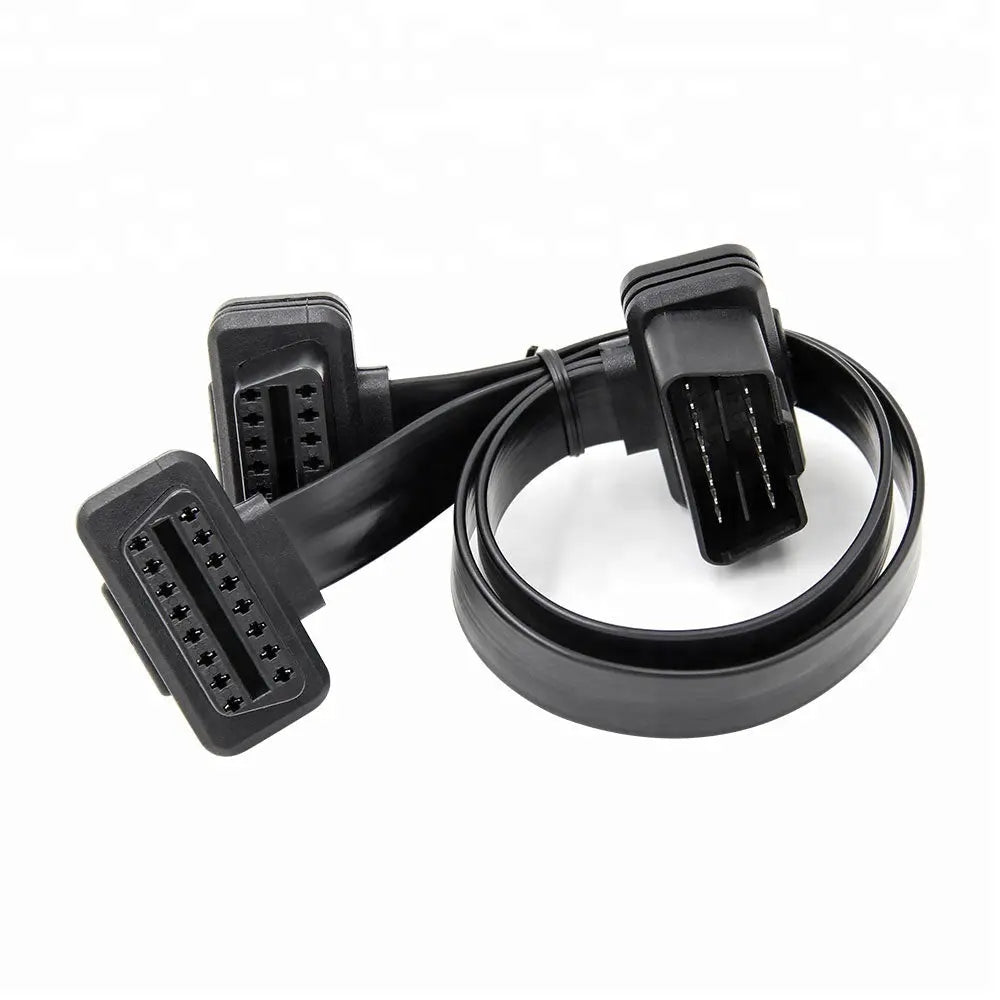Universele Full 16 Pins OBD2 Platte Verleng- Splitterkabel 2-Delig 30 cm