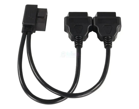 Universele Platte 16-pins OBD2 Verleng- en Splitterkabel 2-Delig 30 cm